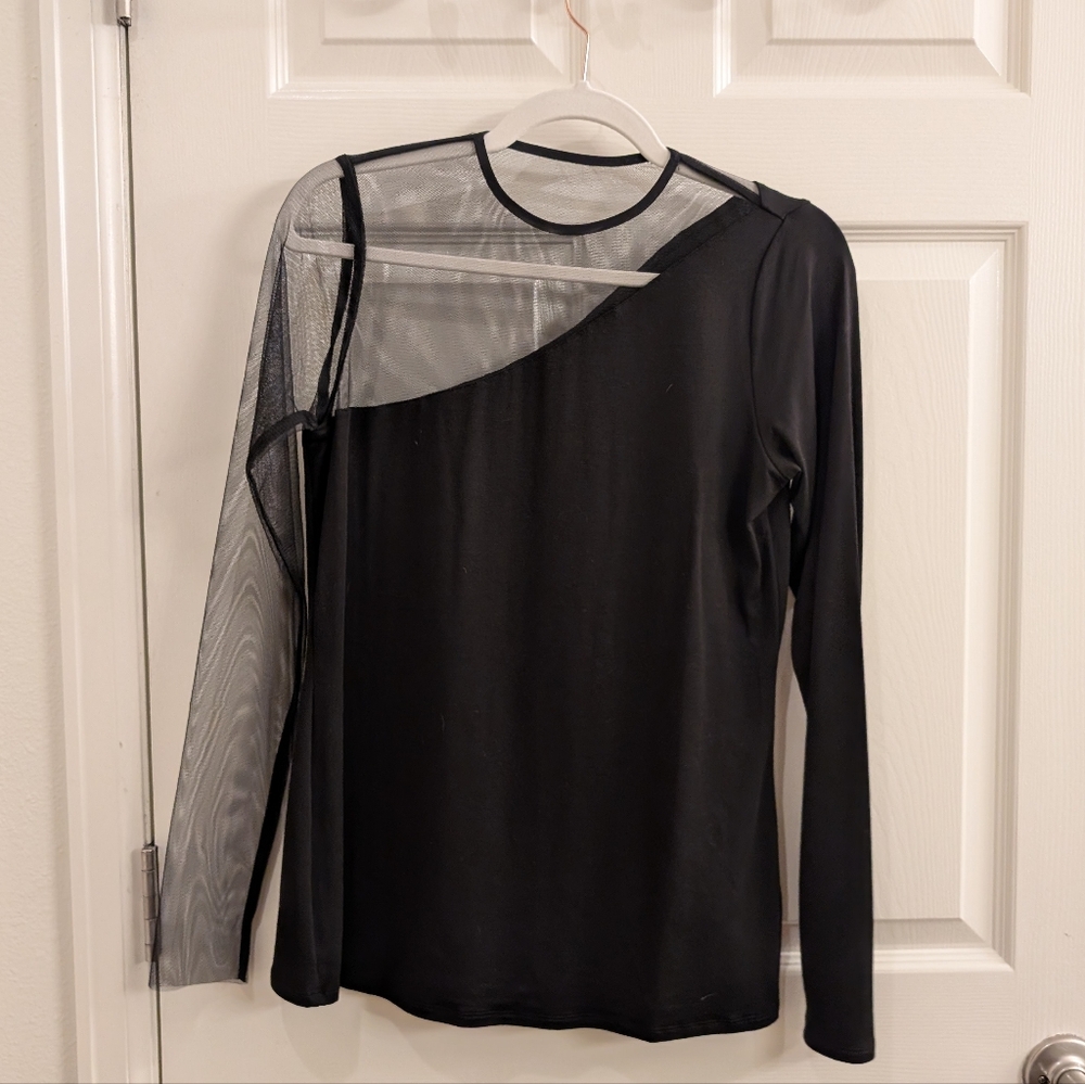 Marcella NYC Black Mesh Top